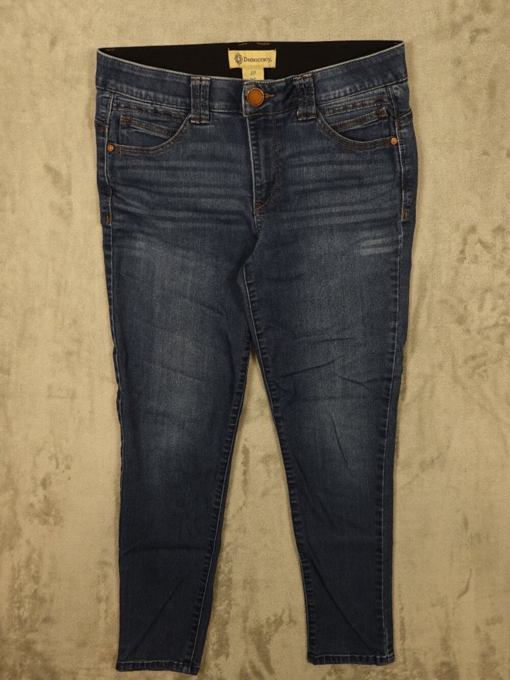 Democracy Ab Technology Mid Rise Skinny‎ Jeans Women’s 10 Blue Stretch Denim